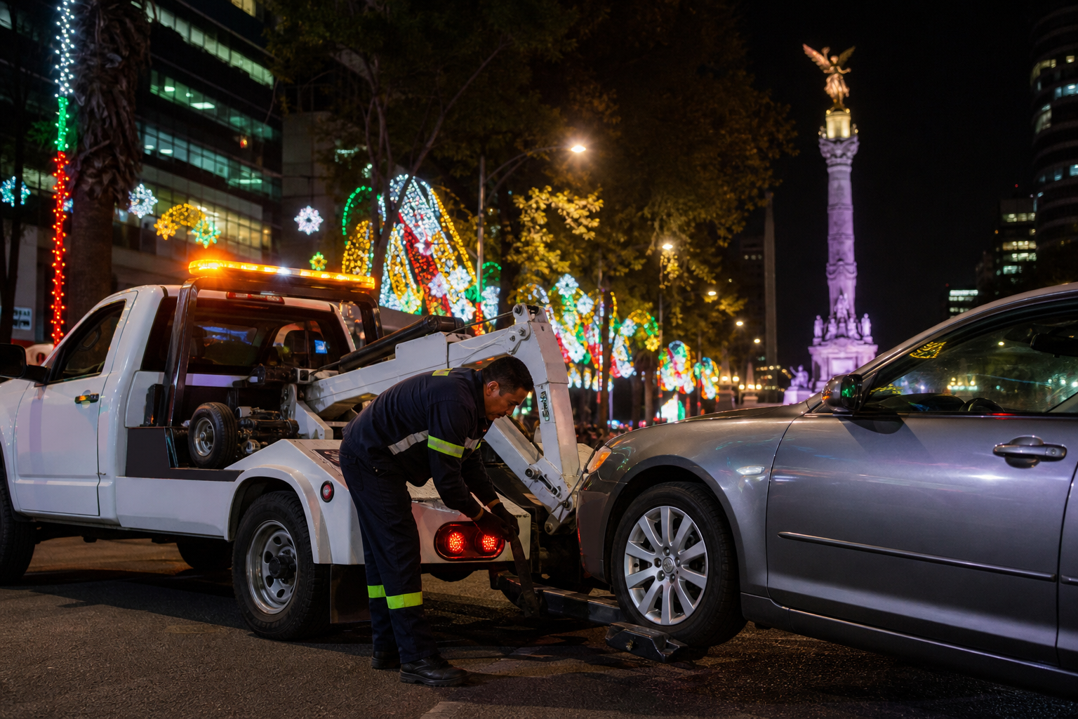 Asistencia vial y grúa 24/7 seguro auto CDMX Mundial 2026