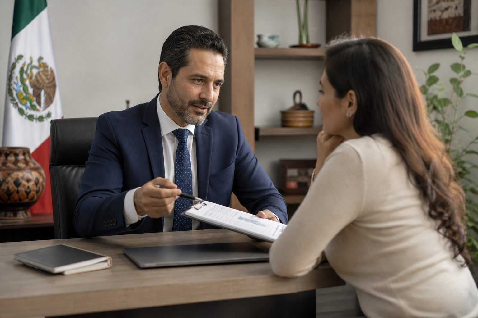 Asesor TC Seguros explicando cobertura empresarial PyME
