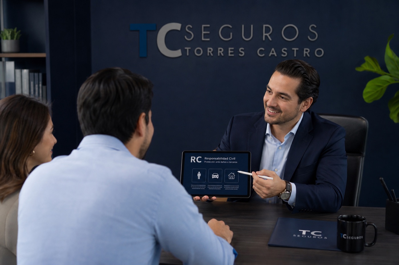 Asesor TC Seguros explicando cobertura RC terceros México