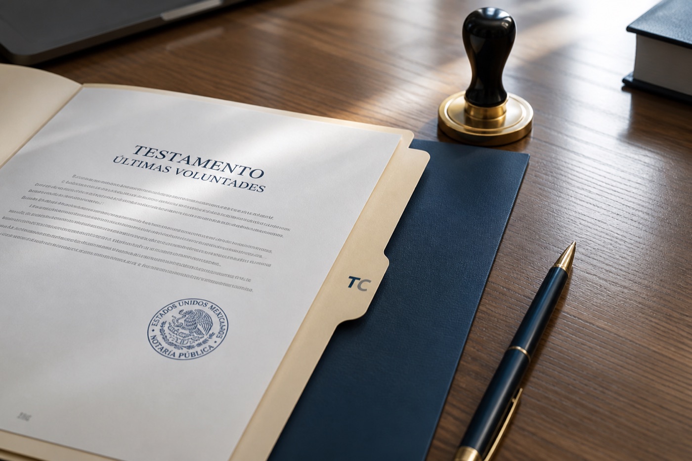 Notaría México Mes del Testamento carpeta y sello septiembre 2026