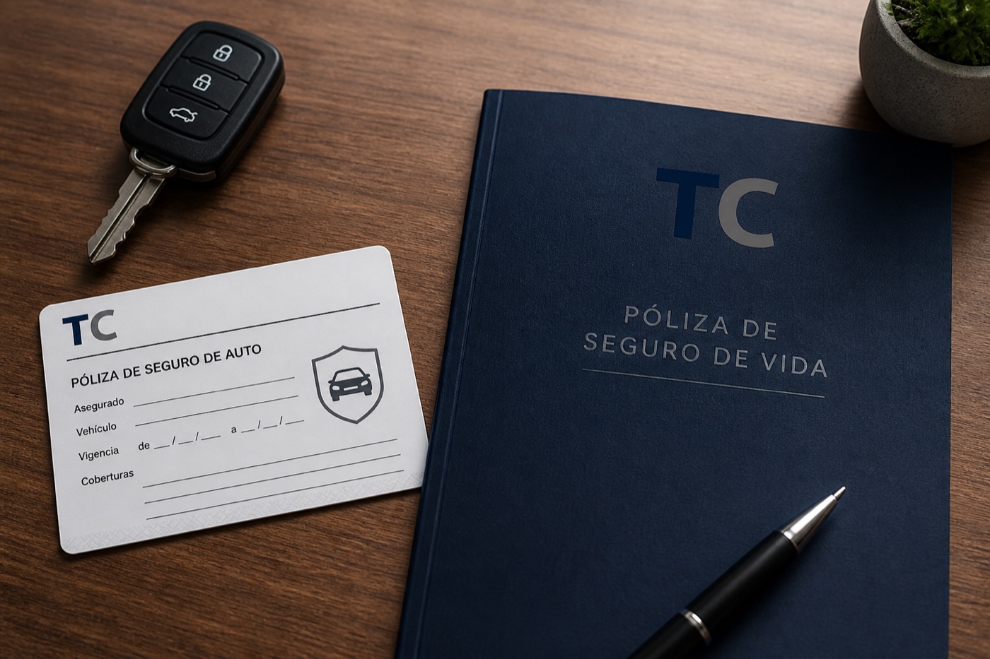 Tarjeta de seguro de auto confundida con protección familiar México